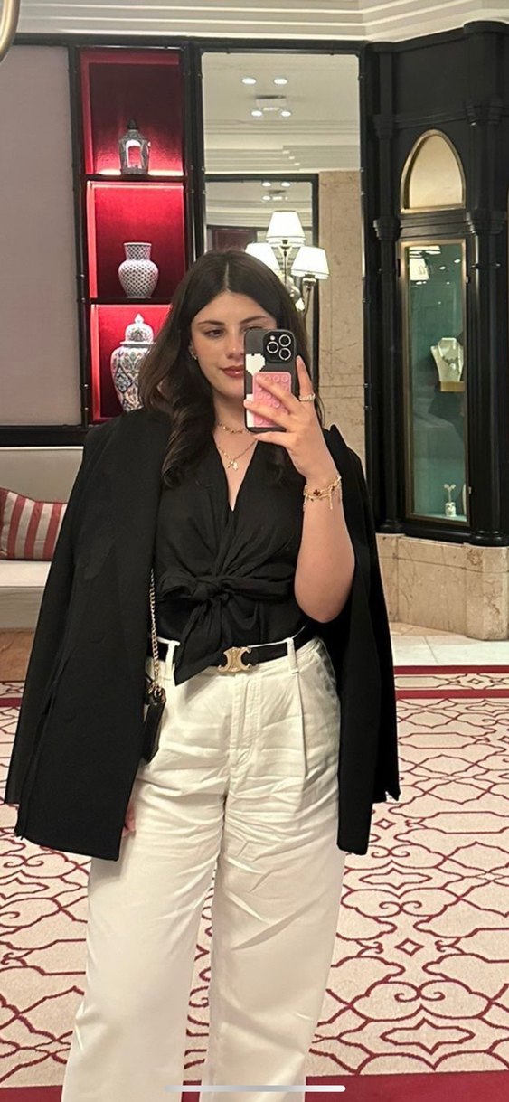 Siyah Keten Halter Yaka Kemerli Mini Kadın Yelek - Görsel 2