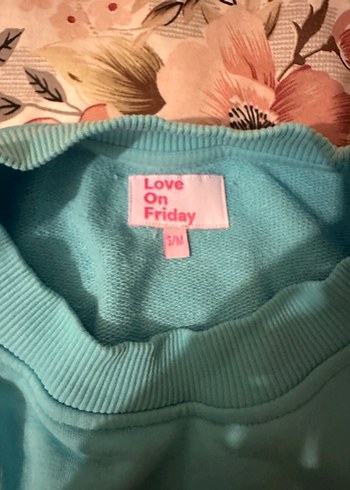 Turkuaz Kadın Sweatshirt Uzun Kollu Rahat Kesim - Görsel 2