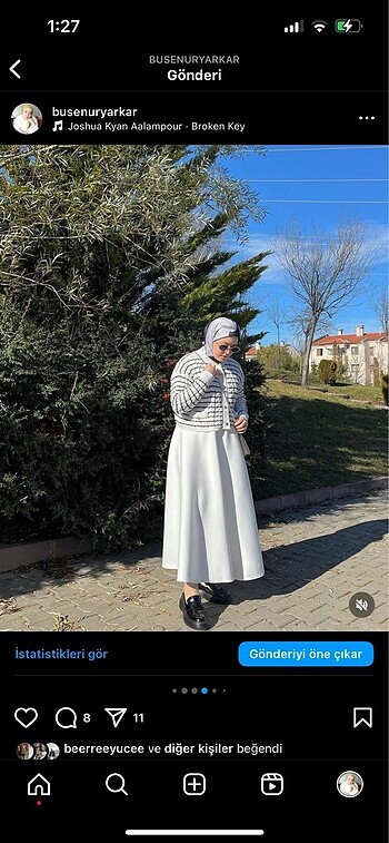 Beyaz scuba etek