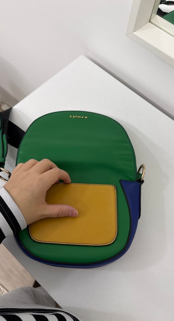 Manuka Çok Renkli Deri Kadın Çanta - Görsel 4