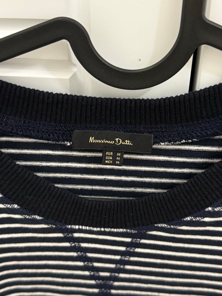 Çizgili Pamuklu Kadın Sweatshirt - Görsel 3