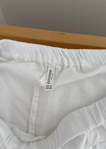 Kadın Beyaz Uzun Keten Etek - Görsel 2