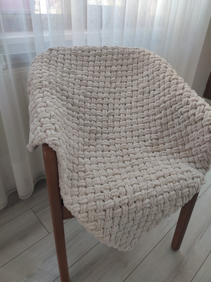 Bej Örgü Çocuk Battaniyesi - Görsel 2