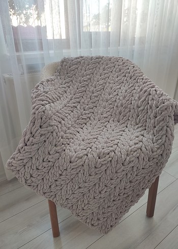 Gri Örgü Bebek Battaniyesi - Görsel 2