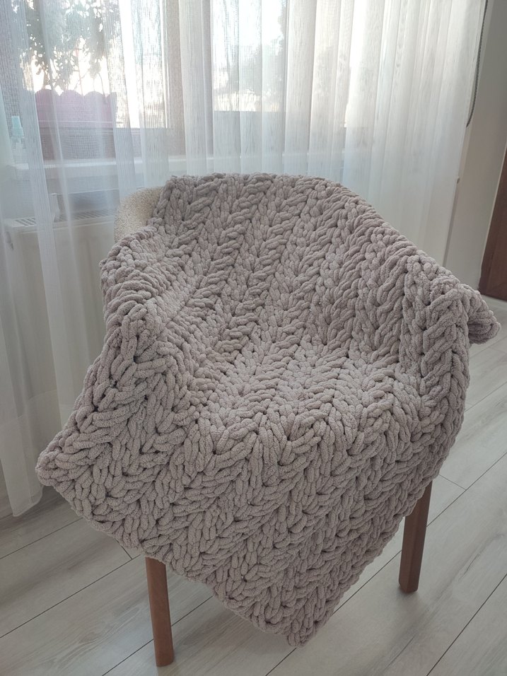 Gri Örgü Bebek Battaniyesi - Görsel 3