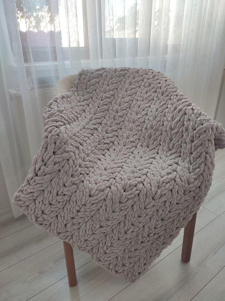 Gri Örgü Bebek Battaniyesi - Görsel 2