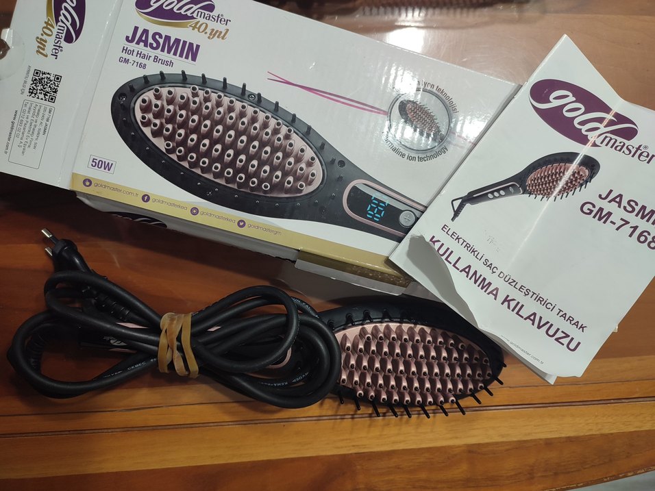 goldmaster Kahverengi Saç Düzleştirici Fırça - Görsel 2