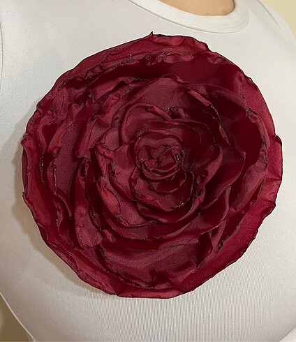Zara Bordo çiçek broş