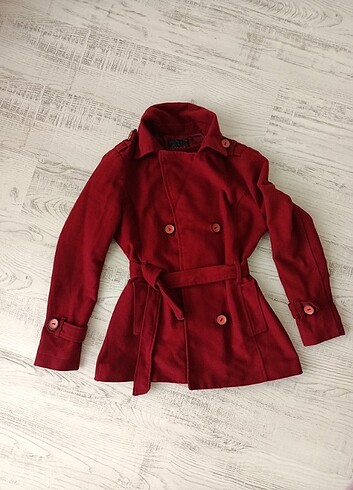 Bordo kaşe kaban 