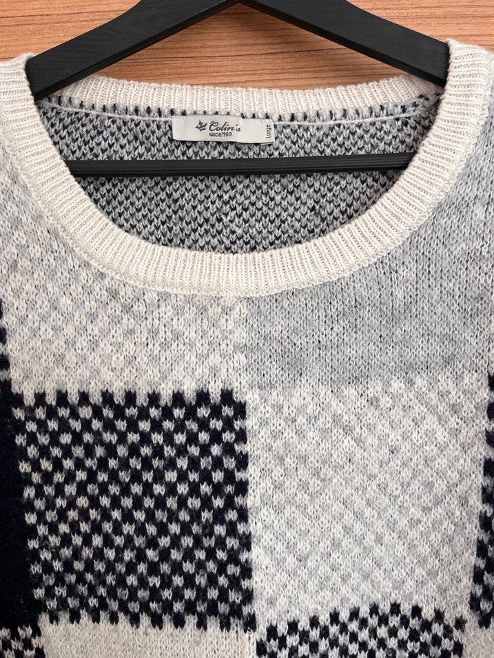 Colins ekoseli Kadın Triko Kazak - Görsel 2