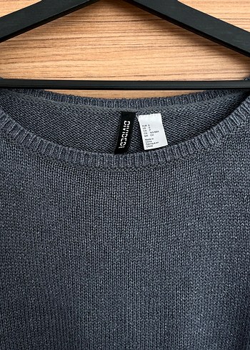 Mavi parlaklı Örgü Kadın Triko Kazak - Görsel 2