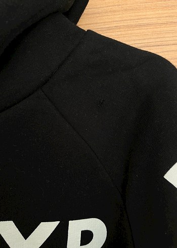 Siyah Kapüşonlu Oversize Sweatshirt - Görsel 3