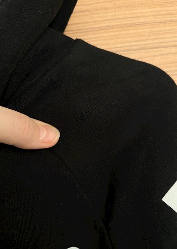 Siyah Kapüşonlu Oversize Sweatshirt - Görsel 4