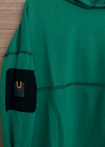 Kadın Yeşil Kapüşonlu Sweatshirt - Görsel 4