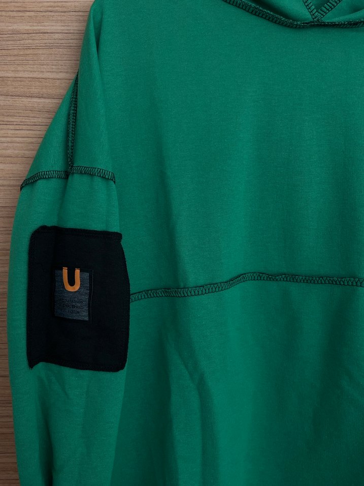 Kadın Yeşil Kapüşonlu Sweatshirt - Görsel 4