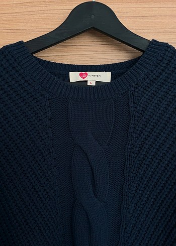 Lacivert triko kazak - Görsel 2