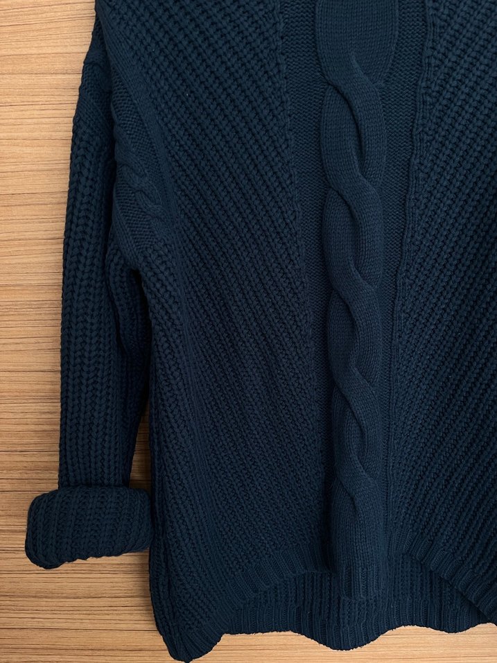 Lacivert triko kazak - Görsel 3