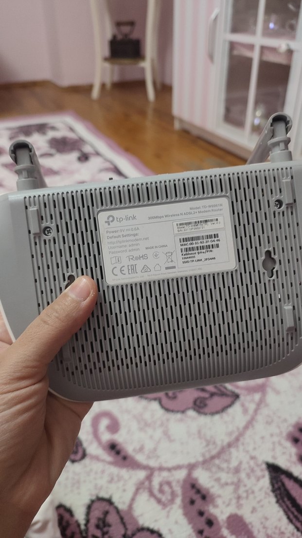 Beyaz TP-Link Kablosuz adsl modem - Görsel 2