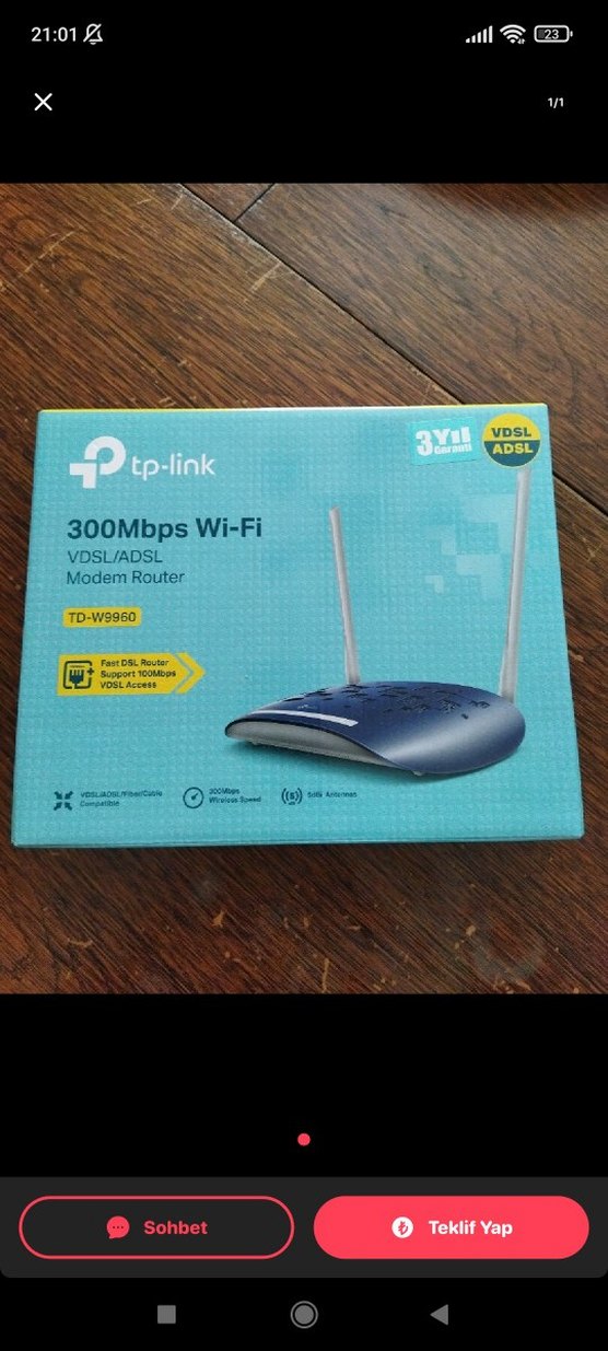 Beyaz TP-Link Kablosuz adsl modem - Görsel 3