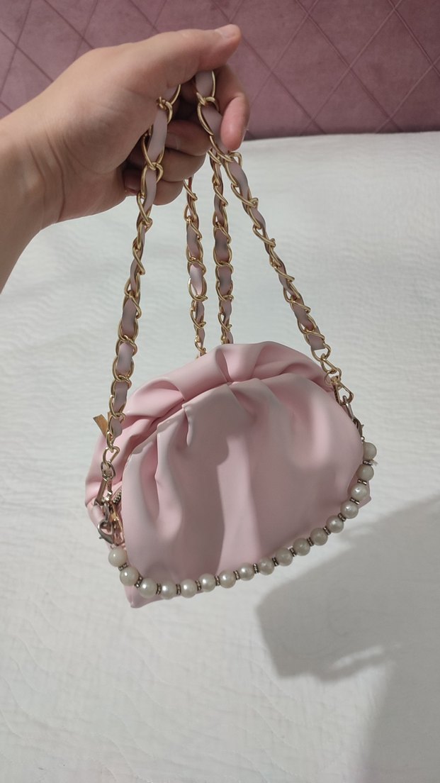 Pembe inci detaylı Kadın Çanta - Görsel 2