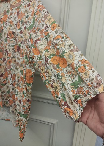48 Beden çeşitli Renk Çiçekli Desenli Bohem Kadın Bluz 3xl