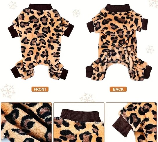 Beden Renk Yurtdışından leopar köpek kedi tulumu(L-Xl)