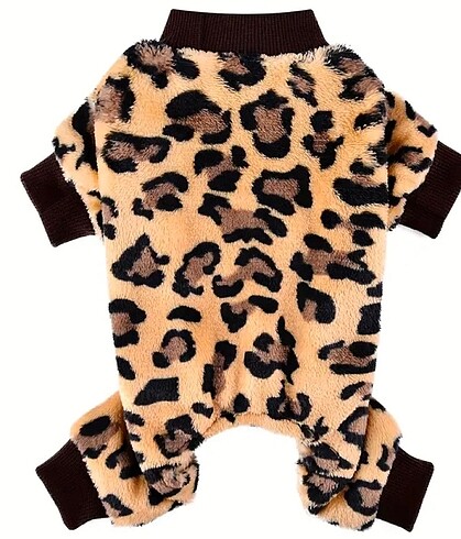 Yurtdışından leopar köpek kedi tulumu(L-Xl)