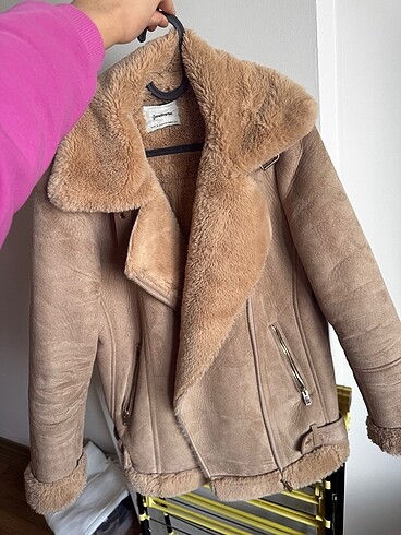 m Beden camel Renk Stradivarius biker ceket