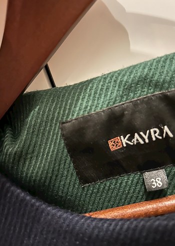 Kayra Kayra Düğmeli Çok Renkli Kadın Uzun Kaban