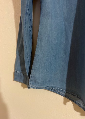 Mavi çocuk Denim Gömlek, Düğmeli, Rahat Kesim - Görsel 4