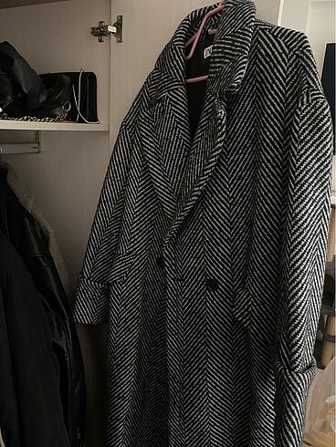 Zara kazayağı desenli kaban m-l 38-40 beden