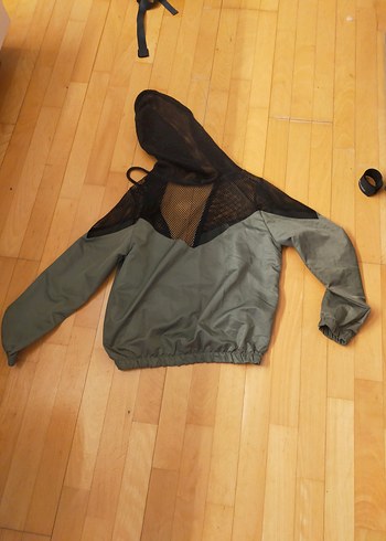 fileli kapüşonlu yağmurluk - Görsel 4