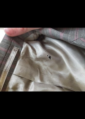 Gri Düğmeli Kadın Blazer Ceket - Görsel 4