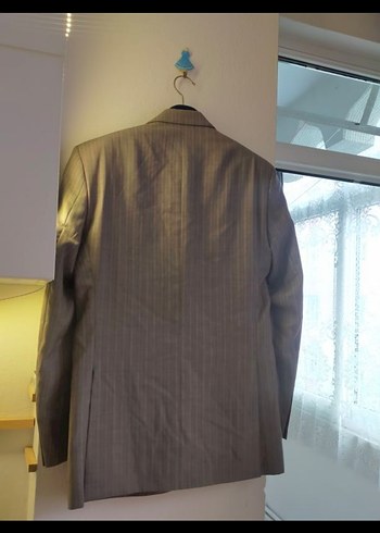 Gri Düğmeli Kadın Blazer Ceket - Görsel 3