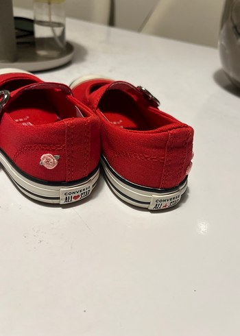 Converse Kız Çocuk Kırmızı Tokalı Babet - Görsel 4