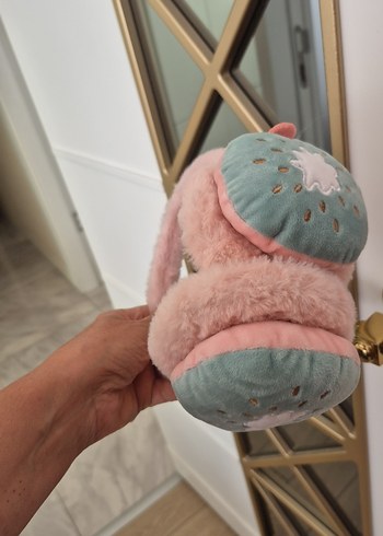 Beden Pembe Peluş Kız Çocuk Kulaklık