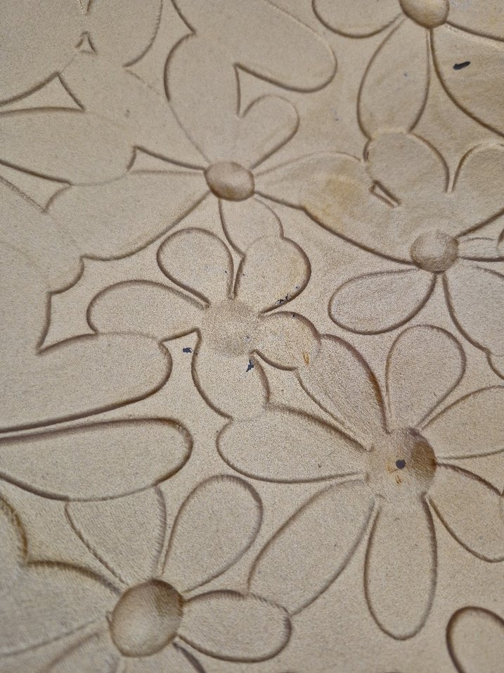 Altın Renkli Çiçek Desenli Bohem Tabak - Görsel 4