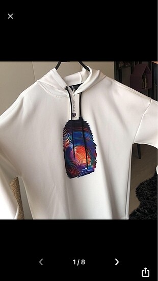 Mızelle parmak izi detaylı sweatshirt