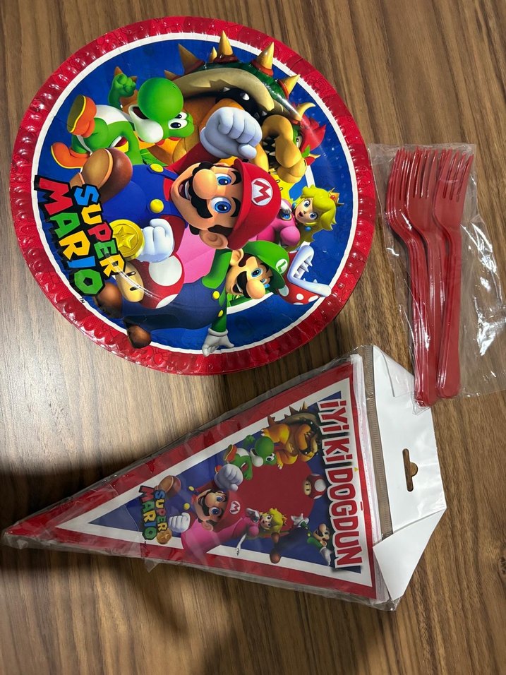 Mario doğum günü konsept - Görsel 5