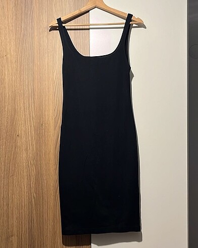 Zara zara basic siyah badycon elbise