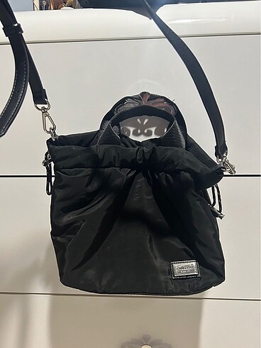 Pull and Bear pull & bear siyah tote paraşüt çanta