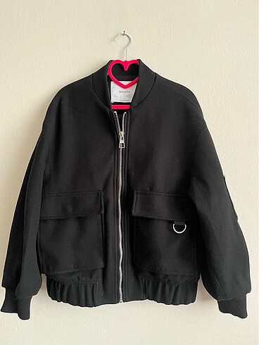 bershka siyah bomber ceket
