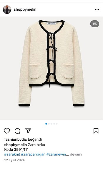 Zara zara bağcıklı triko hırka