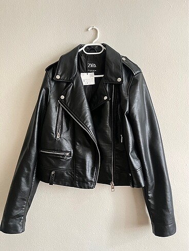 zara suni deri biker ceket