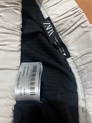 xs Beden gri Renk zara pilili geniş paça boxer pantolon