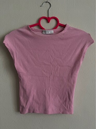 stradivarius japone kollu pembe tshirt