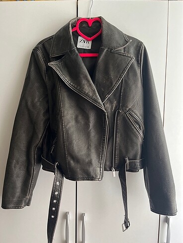 zara suni deri biker ceket