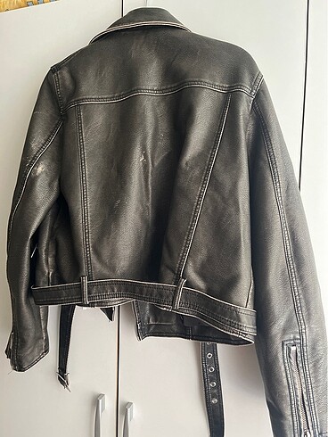 Zara zara suni deri biker ceket