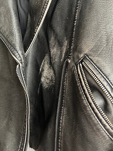 m Beden zara suni deri biker ceket