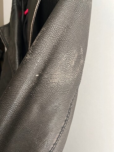 m Beden kahverengi Renk zara suni deri biker ceket